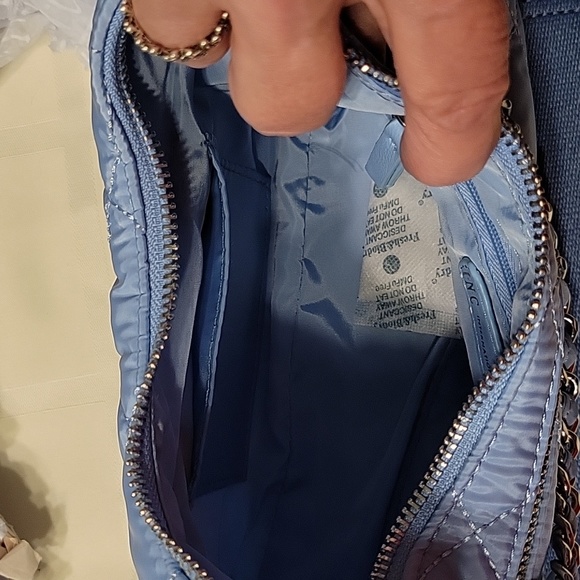 I.N.C. International Concept Satchel, Blue with silver tone hardware - Picture 7 of 9